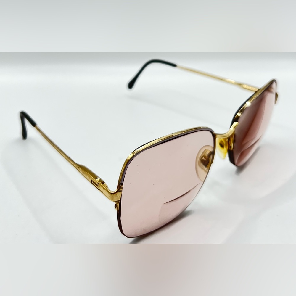 Vintage Berdel Gold Oval Half-Rim Sunglasses Frames Only